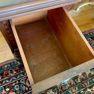 LOT 94 Y: Vintage Hollywood Regency Multi-grain Figured Wood Vanity w/ Bench