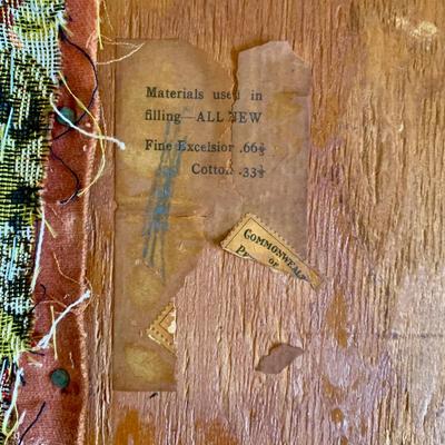 LOT 94 Y: Vintage Hollywood Regency Multi-grain Figured Wood Vanity w/ Bench