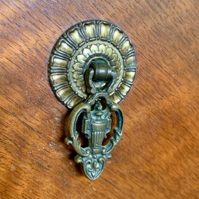 LOT 94 Y: Vintage Hollywood Regency Multi-grain Figured Wood Vanity w/ Bench