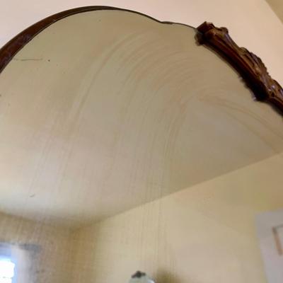 LOT 94 Y: Vintage Hollywood Regency Multi-grain Figured Wood Vanity w/ Bench