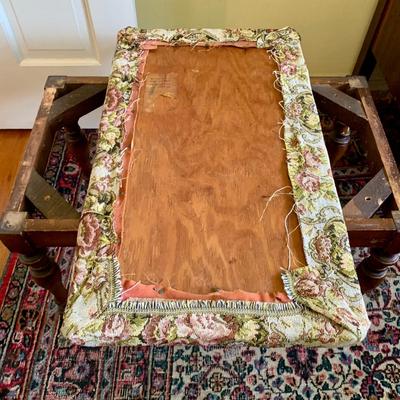 LOT 94 Y: Vintage Hollywood Regency Multi-grain Figured Wood Vanity w/ Bench