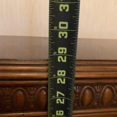 LOT 95 H: Vintage Syroco Hollywood Regency Style Wall Mirror & Ornate Entryway Table