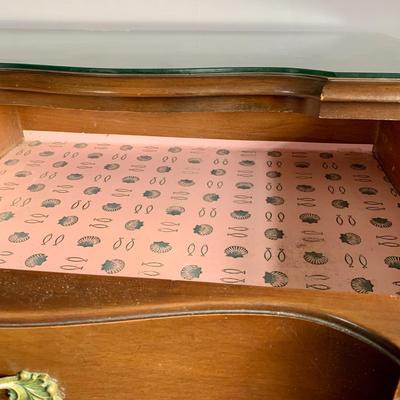 LOT 99 X: Vintage Union National Inc. 12 Drawer Chest Of Drawers w/ Glass Top & 6 Drawer Dresser