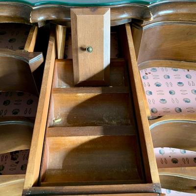 LOT 99 X: Vintage Union National Inc. 12 Drawer Chest Of Drawers w/ Glass Top & 6 Drawer Dresser