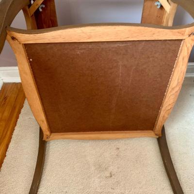 LOT 100 X: French Provincial Style Headboard & Faux Marble Top Bedside Table