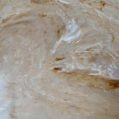 LOT 100 X: French Provincial Style Headboard & Faux Marble Top Bedside Table