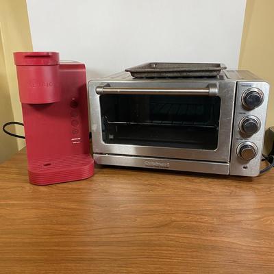 LOT 102K: Keurig K-Express Essentials Red Single Serve K-Cup Pod Coffee Maker & Cuisinart Toaster Oven Broiler