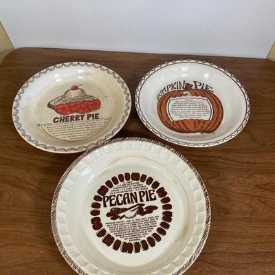 LOT 103K: Bakeware including (3) Vintage Royal China Jeannette Pie Plates, Rolling Pin, Vintage Corning Ware Blue Cornflower Casserole...