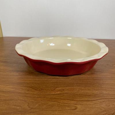 LOT 103K: Bakeware including (3) Vintage Royal China Jeannette Pie Plates, Rolling Pin, Vintage Corning Ware Blue Cornflower Casserole...