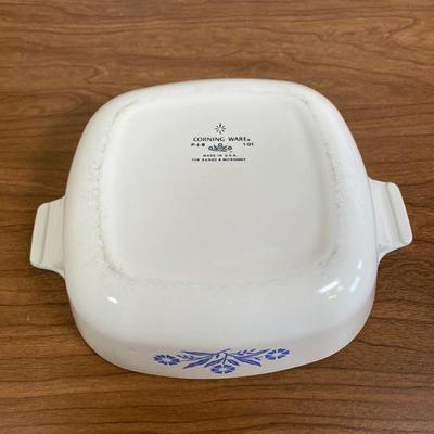 LOT 103K: Bakeware including (3) Vintage Royal China Jeannette Pie Plates, Rolling Pin, Vintage Corning Ware Blue Cornflower Casserole...