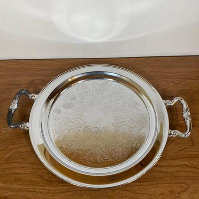 LOT 109D: Vintage Silver Plated Drinkware and Serving Trays