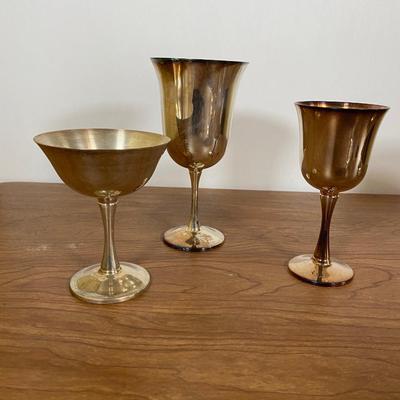 LOT 109D: Vintage Silver Plated Drinkware and Serving Trays