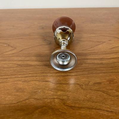 LOT 110D: Farber Bros Krome Kraft Amethyst Decanter with matching Stem glass and Vintage Glass Pitcher