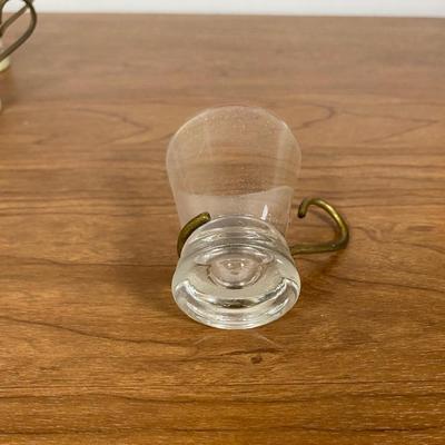 LOT 111D: Decanter Set with Pair of spice jars and 5 glasses