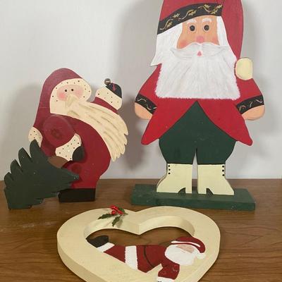 LOT 114: Handcrafted Santa Home Decor