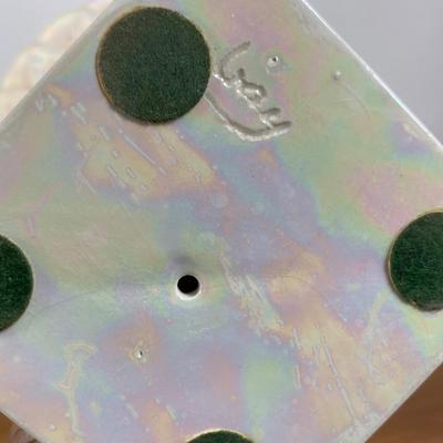 LOT 117D: Ceramic Flower Tower Centerpiece with a Pair of Candlestick Holders