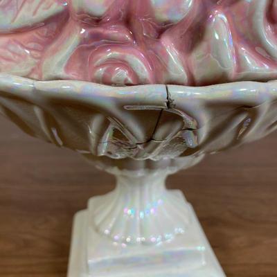 LOT 117D: Ceramic Flower Tower Centerpiece with a Pair of Candlestick Holders