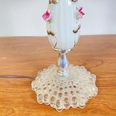 LOT 118D: 2 Lamps with Shades and Votive Candle Holder