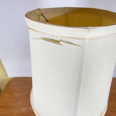 LOT 118D: 2 Lamps with Shades and Votive Candle Holder