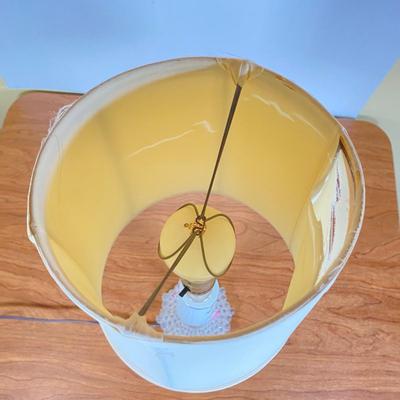 LOT 118D: 2 Lamps with Shades and Votive Candle Holder