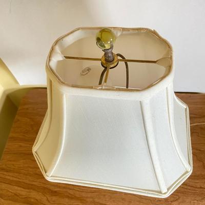 LOT 118D: 2 Lamps with Shades and Votive Candle Holder