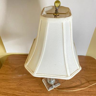 LOT 118D: 2 Lamps with Shades and Votive Candle Holder