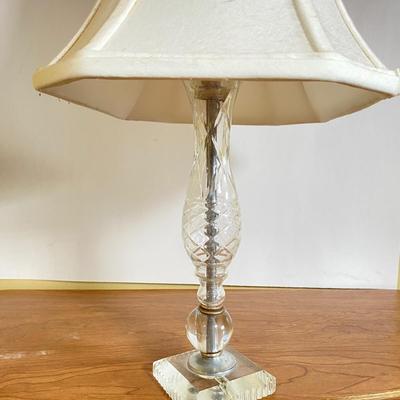 LOT 118D: 2 Lamps with Shades and Votive Candle Holder