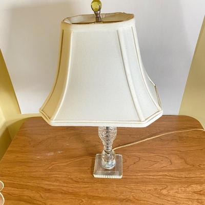 LOT 118D: 2 Lamps with Shades and Votive Candle Holder