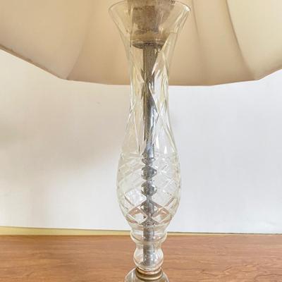 LOT 118D: 2 Lamps with Shades and Votive Candle Holder