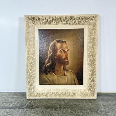 LOT 121D: Vintage Cameo Creation Framed Wall Art, Framed Jesus Print & Framed Mother and Child
