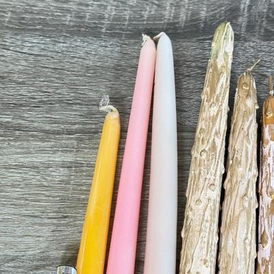 LOT 122D: Variety of Wax Candlesticks