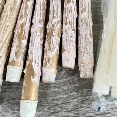 LOT 122D: Variety of Wax Candlesticks