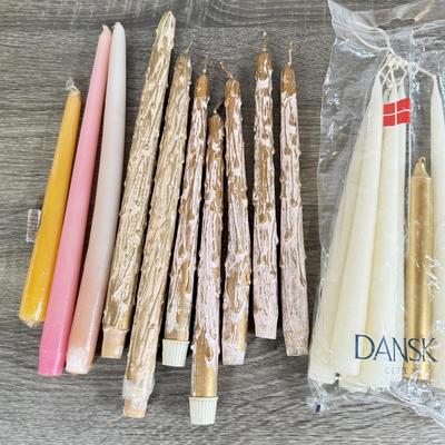 LOT 122D: Variety of Wax Candlesticks