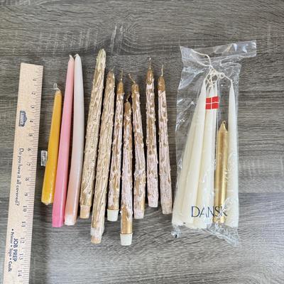 LOT 122D: Variety of Wax Candlesticks