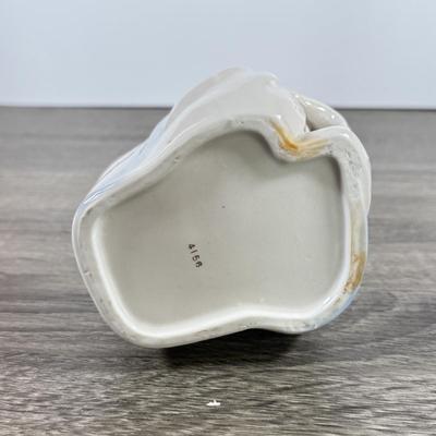 LOT 125F: Religious Home Decor Collection: Mary Planter, Cherub Candle Sticks, Bronze Cross w/ Matching Candlestick Holders