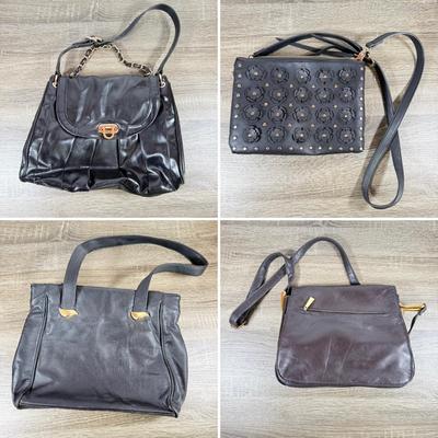 LOT 126F: Black Handbag Collection: Anne Klein, Toni, Under One Sky & Charter Club