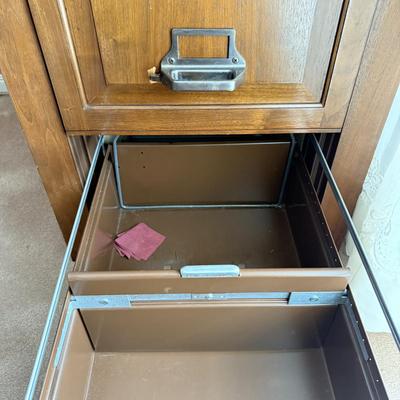 LOT 127F: Wooden Office 2-drawer Filing Cabinet