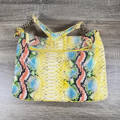 LOT 132F: Big Buddha Colorful "Snakeskin" Purse Hand Bag