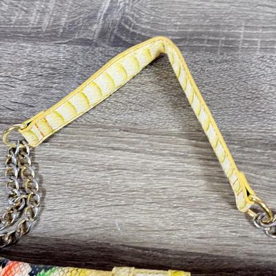 LOT 132F: Big Buddha Colorful "Snakeskin" Purse Hand Bag