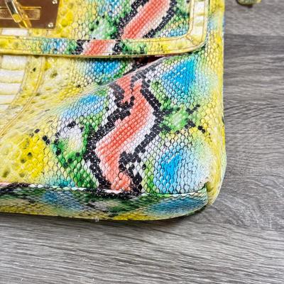 LOT 132F: Big Buddha Colorful "Snakeskin" Purse Hand Bag