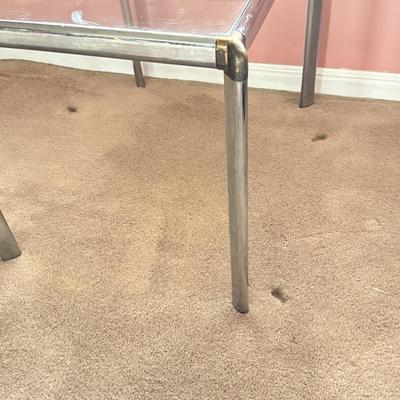 LOT 133F: Glass Top Coffee Table & Matching End Tables