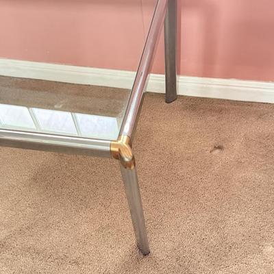 LOT 133F: Glass Top Coffee Table & Matching End Tables