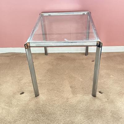 LOT 133F: Glass Top Coffee Table & Matching End Tables