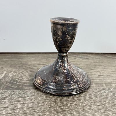 LOT 137K: Vintage Preisner Weighted Sterling Silver Candlestick Holder & Vintage Webster Sterling Silver fork (17.3g)