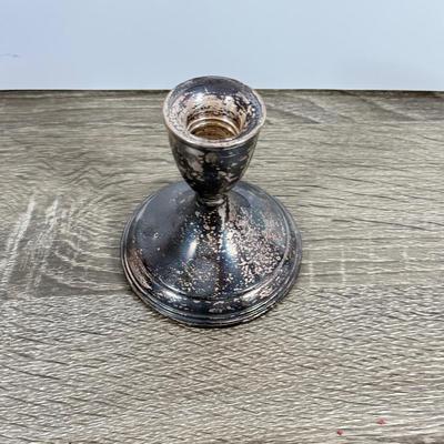 LOT 137K: Vintage Preisner Weighted Sterling Silver Candlestick Holder & Vintage Webster Sterling Silver fork (17.3g)