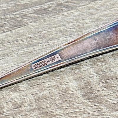 LOT 137K: Vintage Preisner Weighted Sterling Silver Candlestick Holder & Vintage Webster Sterling Silver fork (17.3g)