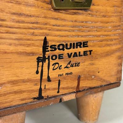 LOT 141B: Vintage Esquire Shoe Valet De Luxe Shoe Shine Box & More