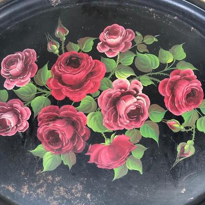 LOT 144B: Two Signed Still Life Paintings & Hand Painted Tray Table