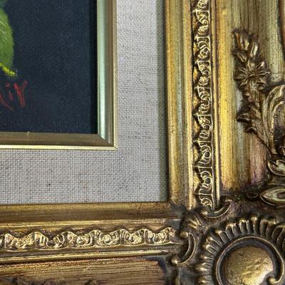 LOT 144B: Two Signed Still Life Paintings & Hand Painted Tray Table