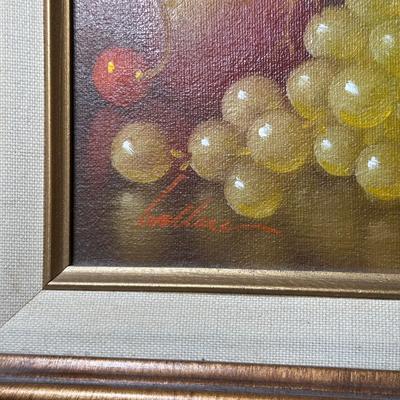 LOT 144B: Two Signed Still Life Paintings & Hand Painted Tray Table